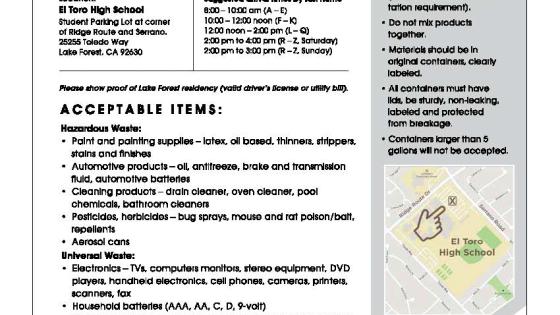 Household Waste and E-Waste Flyer