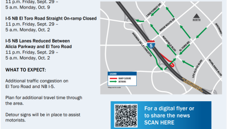 Map of El Toro Road closures